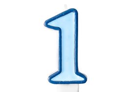 zahlenkerze 1 blau 1 