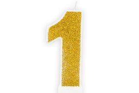 zahlenkerze 1 gold 1 