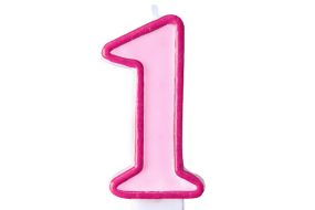 zahlenkerze 1 rosa 1 