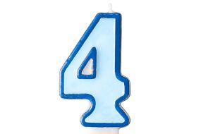 zahlenkerze 4 blau 1