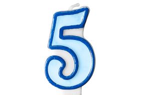 zahlenkerze 5 blau 1
