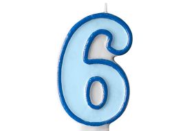 zahlenkerze 6 blau 1