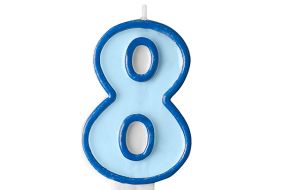 zahlenkerze 8 blau 1