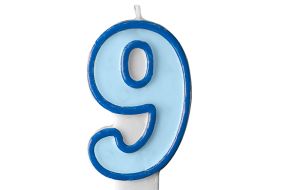 zahlenkerze 9 blau 1