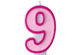 zahlenkerze 9 rosa 1