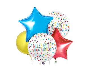 Ballon-Bouquet Geburtstag farbig
