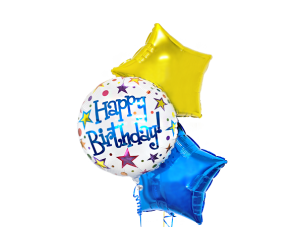Ballon-Bouquet Stern Geburtstag klein