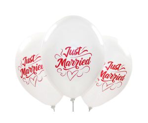 Just Married Ballons weiss