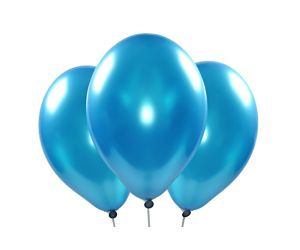 Metallic-Ballons aqua