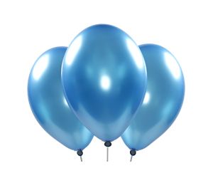 Metallic-Ballons blau