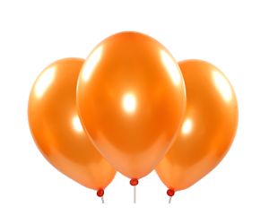 Metallic-Ballons orange