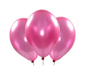 Metallic-Ballons pink