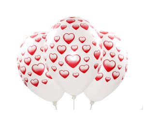 Herzchen Ballons weiss