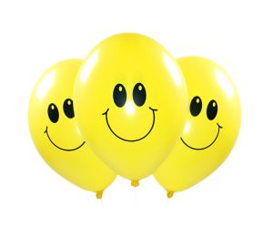 Smiley Ballons gelb
