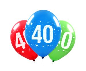 Zahlen Ballons 40
