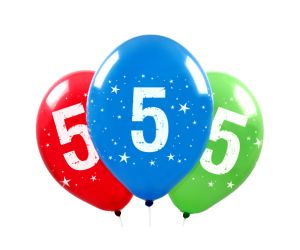 Zahlen Ballons 5