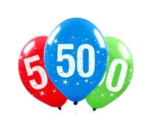 Zahlen Ballons 50