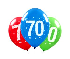 Zahlen Ballons 70
