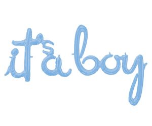 ballons schriftzug boy