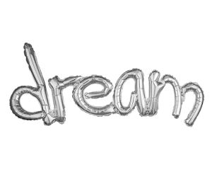 ballons schriftzug dream silber 1 