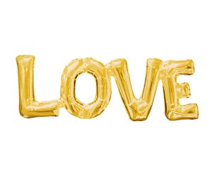 ballons schriftzug love gold 1 