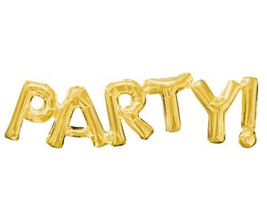 ballons schriftzug party gold 1 
