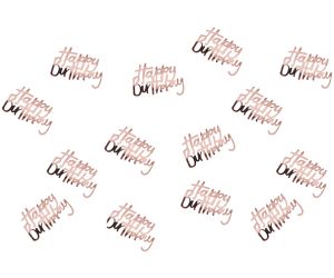 deko konfetti birthday rosegold 
