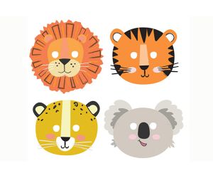 dschungel tiermasken 