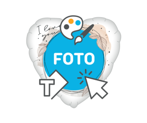 fotoballon herz i love you 1seitig 