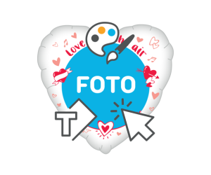 fotoballon herz love air 1seitig 