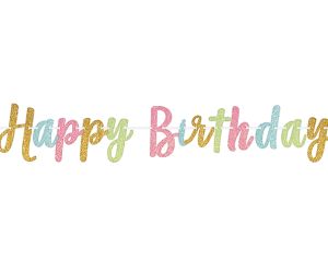 geburtstag girlande pastell 