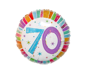 70. Geburtstag Ballon farbig