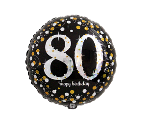 80 Geburtstag Ballon elegant