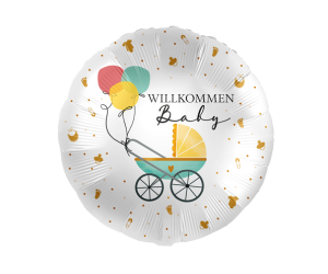 Willkommen Baby Wagen Ballon