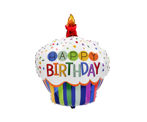 Cupcake Happy Birthday Ballon