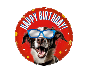 Hund Happy Birthday Ballon