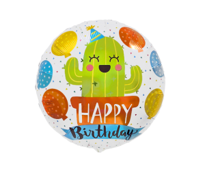Kaktus Happy Birthday Ballon