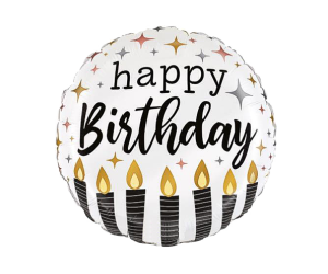 Kerzen Happy Birthday Ballon