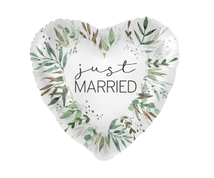 Just Married Zweige Herzballon