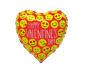Valentinstag Emoji Ballon
