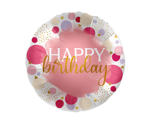 geschenkballon birthday pink 