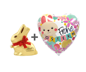 geschenkballon frohe ostern herz set 1 