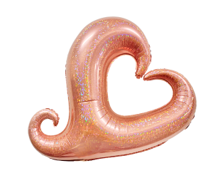 geschenkballon herz elegant rose 