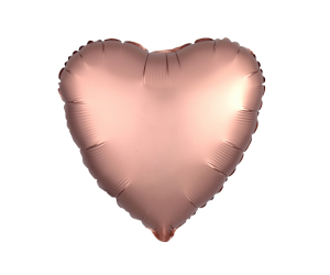 geschenkballon herz satin rosegold 1 