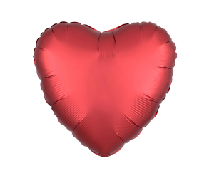geschenkballon herz satin rot 1 