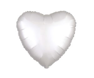 geschenkballon herz satin weiss 1 