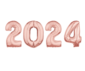 geschenkballon jahreszahl 2024 rose 