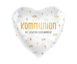 geschenkballon kommunion herz  