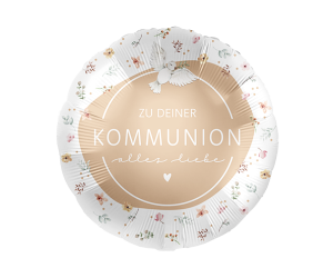 geschenkballon kommunion taube  
