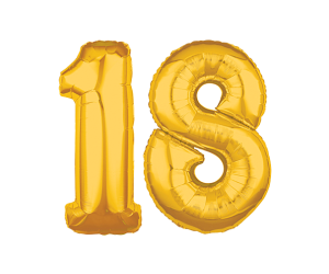 geschenkballon zahl 18 gold 1